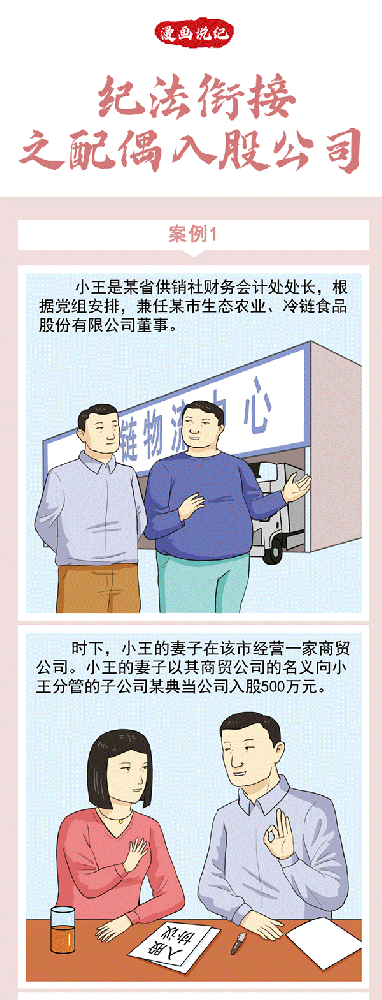 漫畫說(shuō)紀(jì)|紀(jì)法銜接之配偶入股公司不能碰紅線